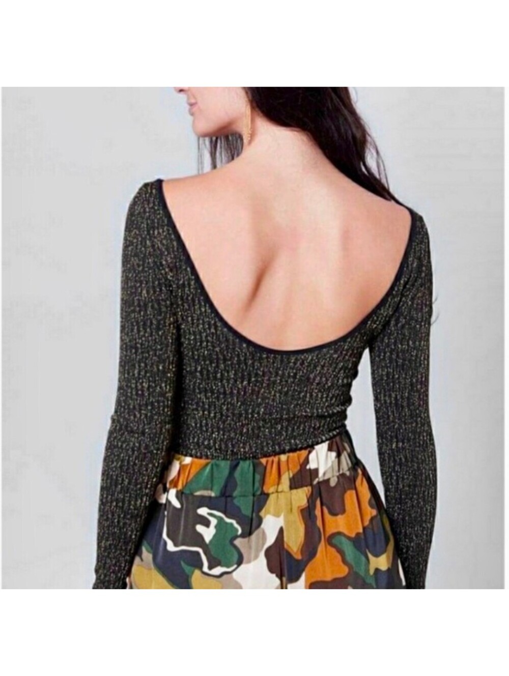 Intimately Free People Bodysuit Black Gold M/L